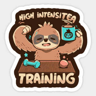 High IntensiTEA Training Sloth Sticker